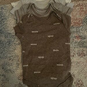 Carter's Brown and Gray Bodysuit Set